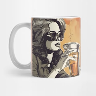 Woman and a Bevie Mug